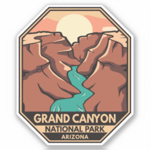 Grand Canyon Nationalpark Retro Emblem Aufkleber