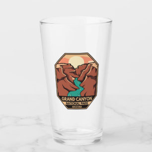 Grand Canyon Nationalpark Retro Emblem Glas