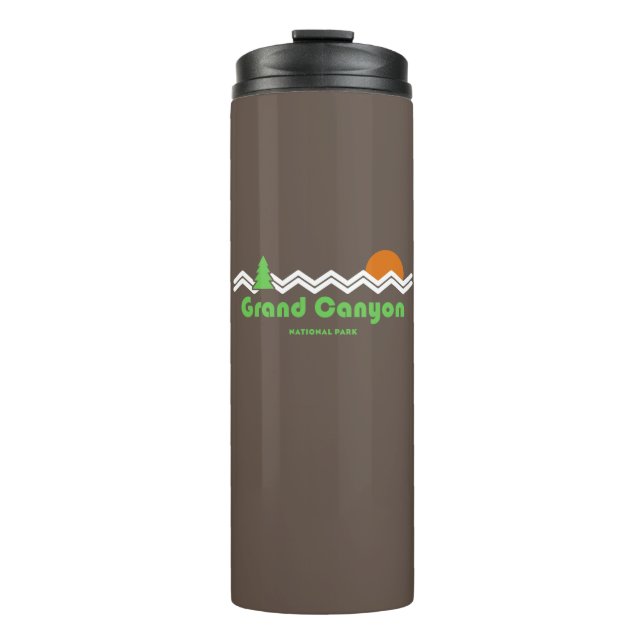 Grand Canyon Nationalpark Retro Thermosbecher (Vorderseite)