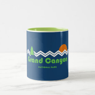 Grand Canyon Nationalpark Retro Zweifarbige Tasse