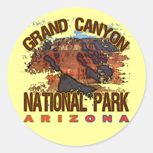 Grand Canyon Nationalpark Runder Aufkleber (Vorderseite)