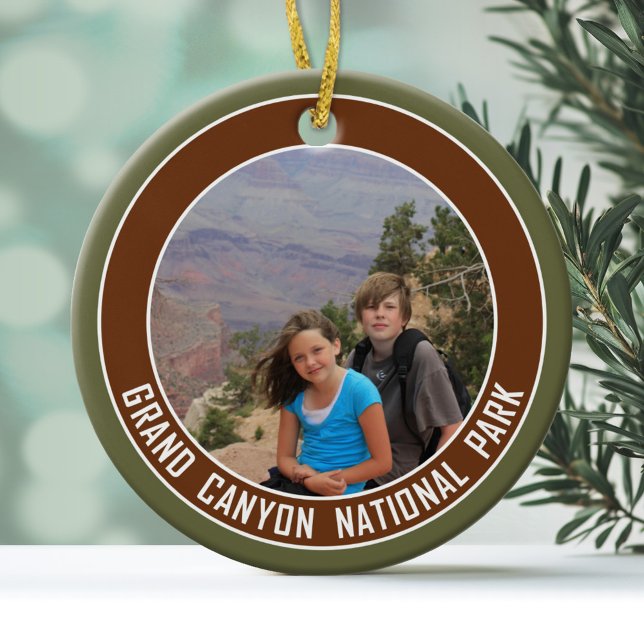 Grand Canyon Nationalpark Souvenir Keramikornament (Personalized Christmas Photo Ornament)