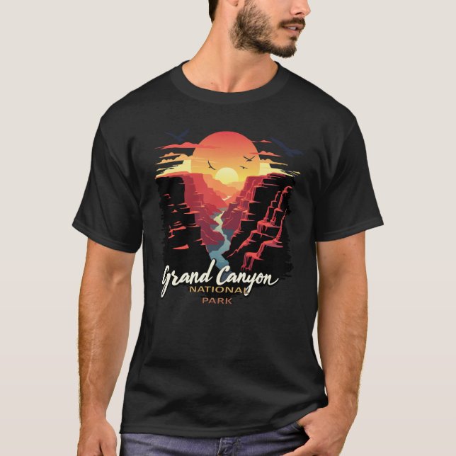 Grand Canyon Nationalpark - Vintag Sunset T-Shirt (Vorderseite)