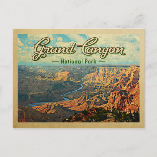 Grand Canyon Nationalpark Vintage Postkarte