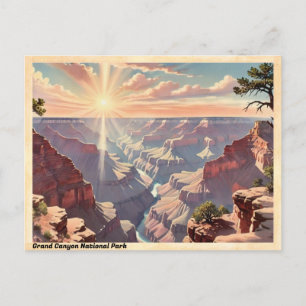 Grand Canyon Nationalpark Vintage Postkarte