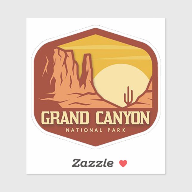 Grand Canyon Nationalpark Vinyl Sticker (Blatt)