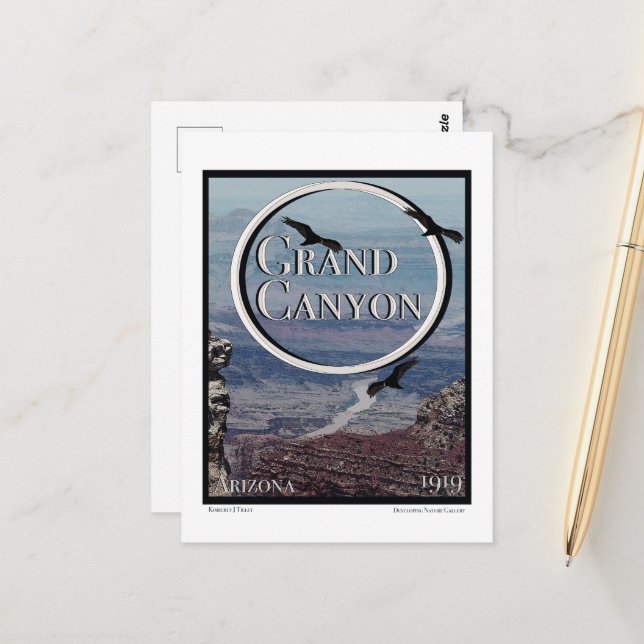 Grand Canyon Poster Postkarte (Vorderseite/Rückseite Beispiel)