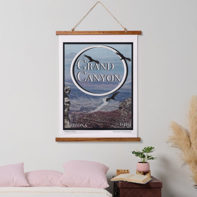 Grand Canyon Poster Wandteppich Mit Holzrahmen (Schlafzimmer)