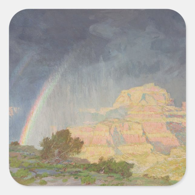 Grand Canyon Quadratischer Aufkleber (Vorderseite)