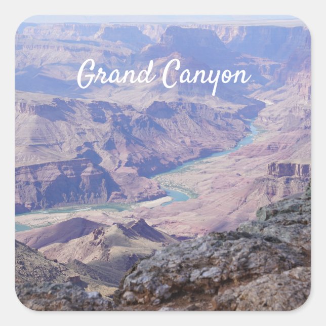 Grand Canyon Quadratischer Aufkleber (Vorderseite)