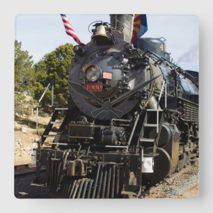 Grand Canyon Railway steam engine 4960 Quadratische Wanduhr