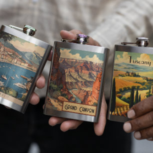 Grand Canyon Retro Reisedesign Flachmann