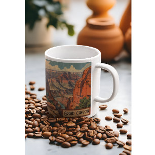 Grand Canyon Retro Reisedesign Kaffeetasse