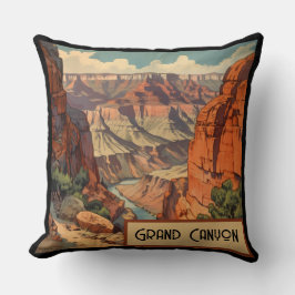 Grand Canyon Retro Reisedesign Kissen