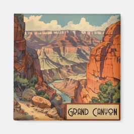 Grand Canyon Retro Reisedesign Magnet