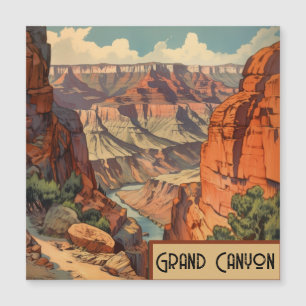 Grand Canyon Retro Reisedesign Magnetkarte