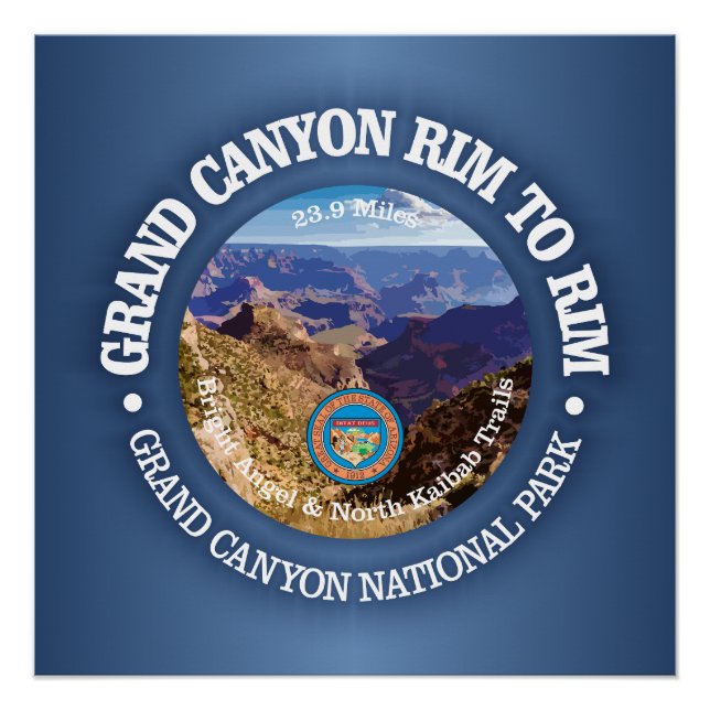 Grand Canyon Rim to Rim (rd) Poster (Vorderseite)