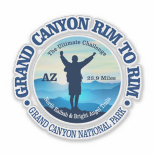 Grand Canyon Rim to Rim (V) Aufkleber