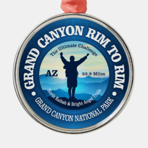 Grand Canyon Rim to Rim (V) Ornament Aus Metall