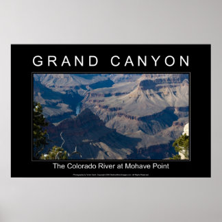 Grand Canyon River 2989 Black Poster
