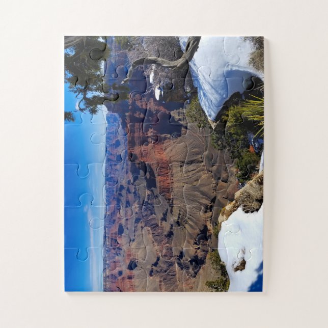 Grand Canyon South Rim mit Snow Puzzle (Vertikal)