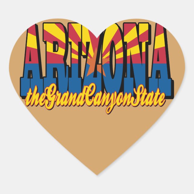Grand Canyon Staat Herz-Aufkleber (Vorderseite)