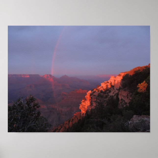 Grand Canyon Sunset Rainbow Print Poster (Vorne)