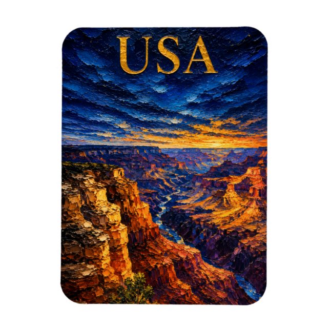 Grand Canyon Sunset Souvenier Magnet (Vertikal)