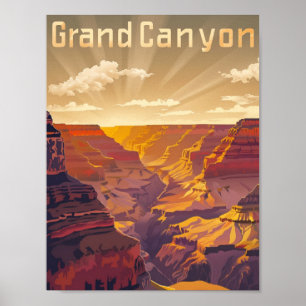 Grand Canyon USA Vintage berühmter Reiseort Poster