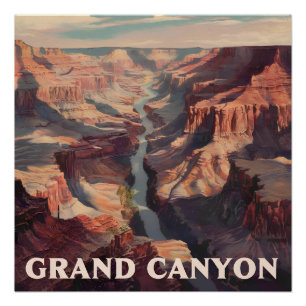 Grand Canyon USA vintage Poster