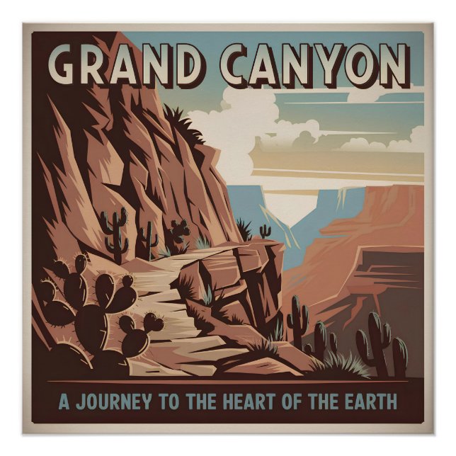 Grand Canyon USA Vintage Poster (Vorderseite)