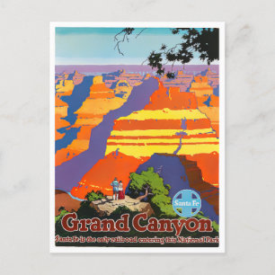 Grand Canyon Vintage-Reisepostkarte Postkarte