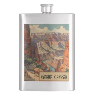 Grand Canyon Vintage Südwest-Landschaft Flachmann