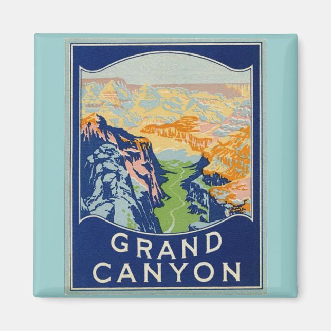 Grand Canyon - Vintage Travel Magnet (Vorne)