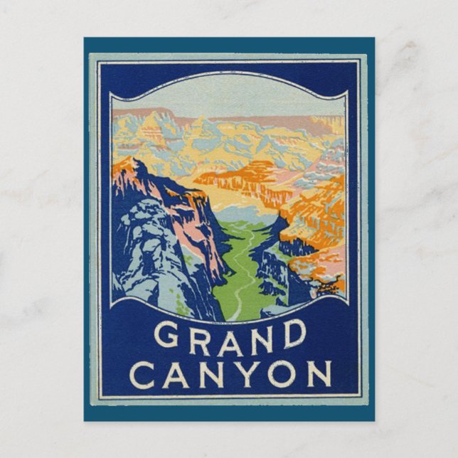 Grand Canyon - Vintage Travel Postkarte (Vorderseite)