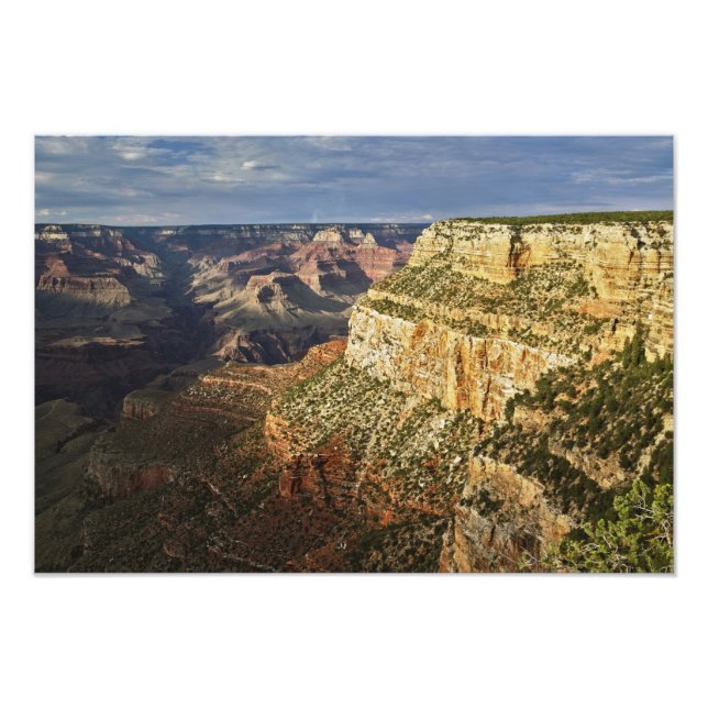 Grand Canyon vom südlichen Rand bei Sonnenuntergan Fotodruck (Vorne)