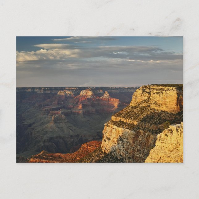 Grand Canyon vom südlichen Rand bei Sonnenuntergan Postkarte (Vorderseite)