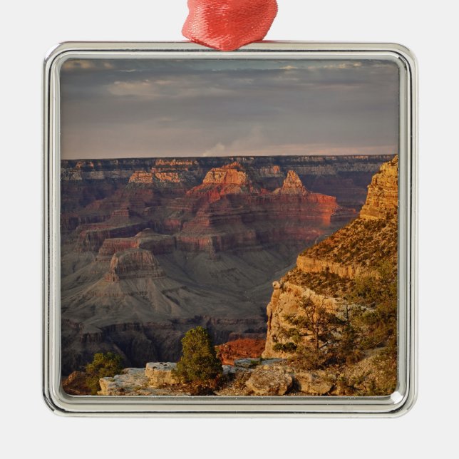 Grand Canyon vom Südrand bei Sonnenuntergang, 2 Silbernes Ornament (Vorne)