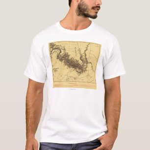 Grand Canyon von Karte Colorados RiverPanoramic T-Shirt