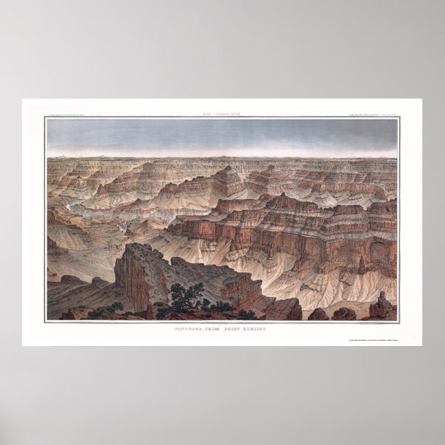 Grand Canyon von Pt. Sublime von Dutton 1882B Poster (Vorne)