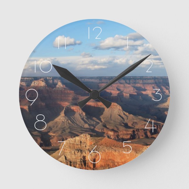 Grand Canyon von South Rim in Arizona Runde Wanduhr (Vorderseite)