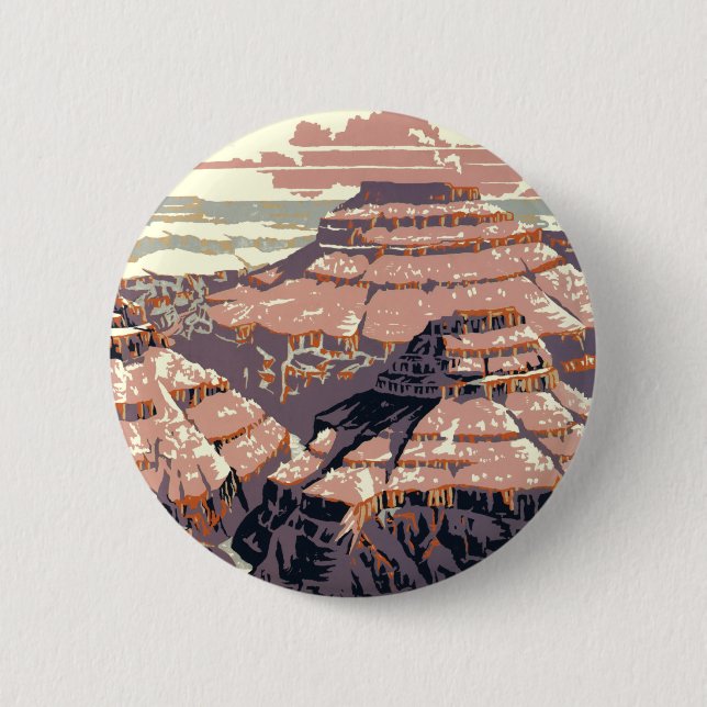 Grand Canyon Western Graphic Art American Button (Vorderseite)