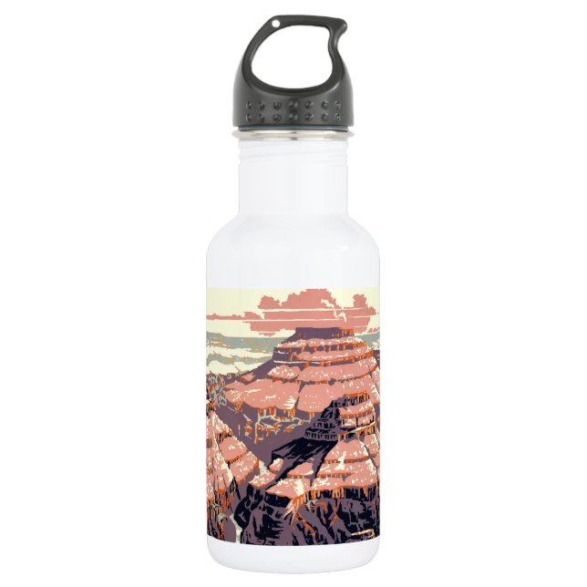 Grand Canyon Western Graphic Art American Edelstahlflasche (Vorderseite)