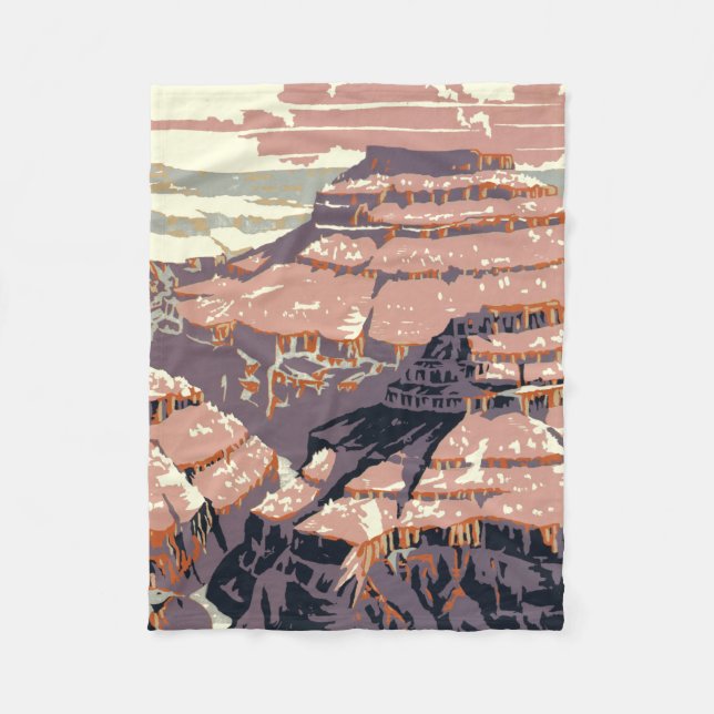 Grand Canyon Western Graphic Art American Fleecedecke (Vorderseite)
