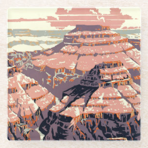 Grand Canyon Western Graphic Art American Glasuntersetzer
