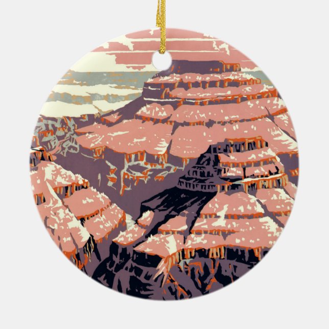 Grand Canyon Western Graphic Art American Keramik Ornament (Hinten)