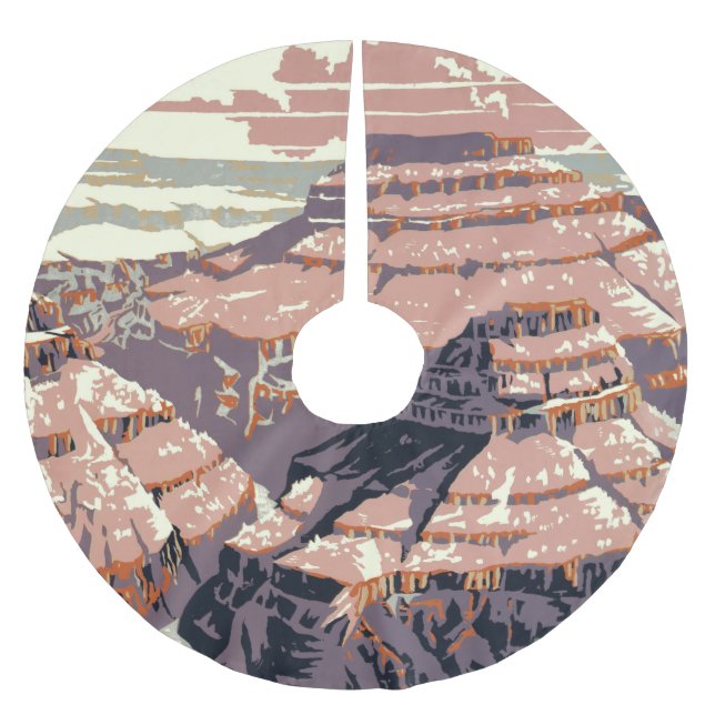 Grand Canyon Western Graphic Art American Polyester Weihnachtsbaumdecke (Vorderseite)