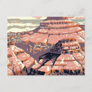 Grand Canyon Western Graphic Art American Postkarte