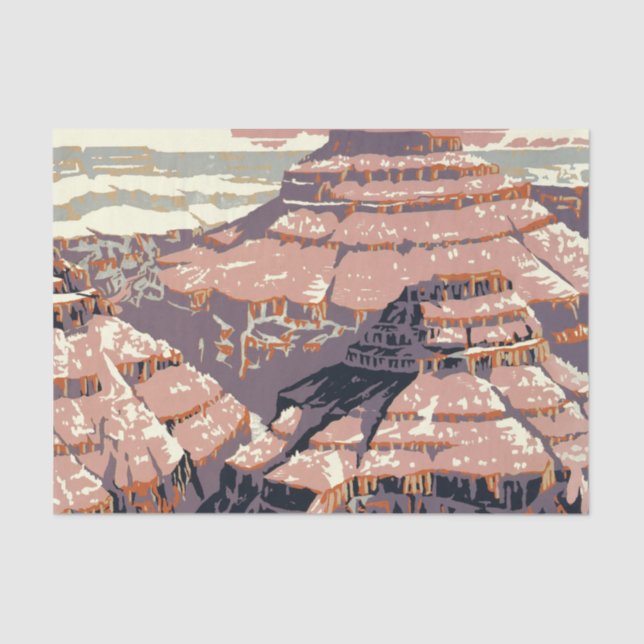 Grand Canyon Western Graphic Art American Seidenpapier (Vorderseite)