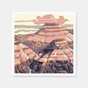Grand Canyon Western Graphic Art American Serviette